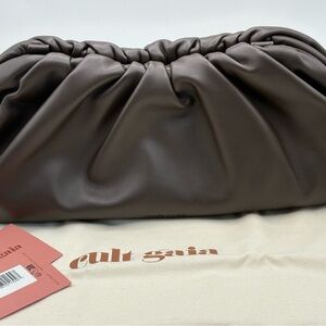 cult gaia brown Dulce  Shoulder Bag with Gold Chain Strap NWT